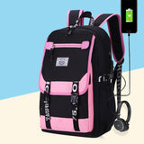 solvbao Women girls School Backpacks Anti Theft USB Charge Backpack Waterproof Bagpack School Bags Teenage Travel Bag