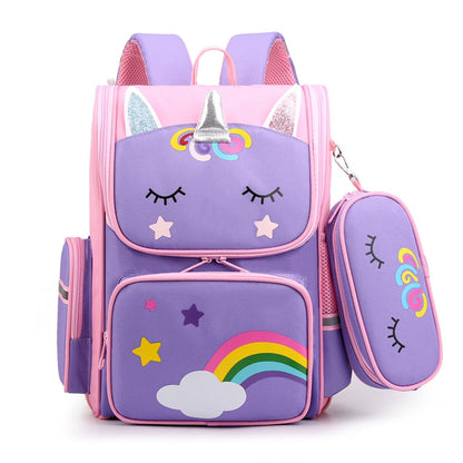 solvbao Cartoon 3D Creative Unicorn Children School Bags Girls Sweet Kids School Backpack Lightweight Waterproof Primary Schoolbags Big