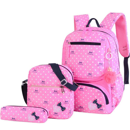 solvbao 3pcs/set Printing School Bags Backpacks Schoolbag Fashion Kids Lovely Backpack For Children Girls School bag Student Mochila sac