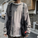 solvbao - New Chest Bag Men Functional Vest Korea Harajuku Street Style Large Capacity Crossbody Bag for Women Black Cotten Messenger Bag