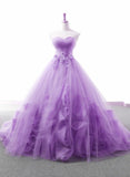 Solvbao Light Purple Sweetheart Tulle Ball Gown Princess New Style Formal Dress, Purple Party Dress