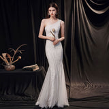 SOLVBAO Evening Dress for Women High-End Entry Lux Temperament Socialite Gathering Party Dinner Party Sexy Long Slimming Fishtail Dress