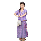 SOLVBAO Girls' Han Chinese Costume National Style Summer Suit  New Children's New Chinese Tang Suit Girl's Ancient Costume Song Style Two-Piece Suit