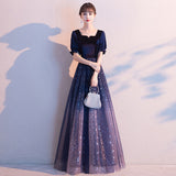 SOLVBAO Evening Dress for Women  New Starry Sky Elegant Fairy Banquet Dress Choir Host Performance Costume Wholesale