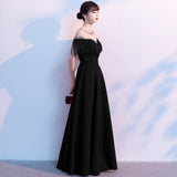 SOLVBAO Black Evening Dress  New Elegant Socialite Engagement Dress Award Ceremony Host Banquet Dress Summer