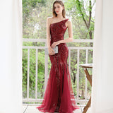 SOLVBAO Evening Dress for Women High-End Entry Lux Temperament Socialite Gathering Party Dinner Party Sexy Long Slimming Fishtail Dress