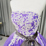 Solvbao Charming Handmade Organza Purple Sweet 16 Gown, Party Dress