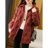 2023 autumn and winter new women's Korean version long-sleeved lapel cotton jacket women's light and warm casual cardigan cotton-padded clothes