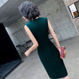 SOLVBAO Small Dress Women's Short Host Dress Elegant Socialite Daily Style Elegant Banquet Evening Dress