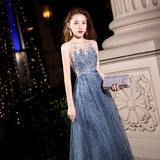 SOLVBAO Elegant Evening Dress Women's  Summer New Annual Meeting Dignified Generous Long Slimming Host Banquet Evening Dress