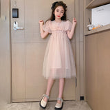 SOLVBAO Girls' Princess Dress Summer  New Big Children Girls' Fashionable Skirt Gauze Dress Tulle Tutu Children's 61 Dress