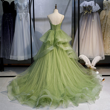 Solvbao Gorgeous Light Green Sweetheart Tulle Formal Dress, Sweet 16 Gown Quinceanera Dress