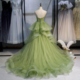 Solvbao Gorgeous Light Green Sweetheart Tulle Formal Dress, Sweet 16 Gown Quinceanera Dress