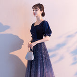 SOLVBAO Evening Dress for Women  New Starry Sky Elegant Fairy Banquet Dress Choir Host Performance Costume Wholesale