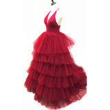 Solvbao Beautiful Layers V-neckline Tulle Long Formal Dresses, Charming Party Dresses Evening Dress