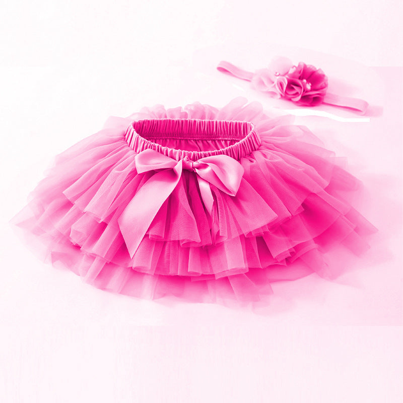 SOLVBAO Girl's Miniskirt Girls' Short Skirt Tutu Skirt Baby European and American Princess Dress Infant Sudden Mesh Bubble Skirt