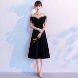 SOLVBAO Black Evening Dress  New Elegant Socialite Engagement Dress Award Ceremony Host Banquet Dress Summer