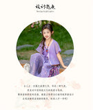 SOLVBAO Girls' Han Chinese Costume National Style Summer Suit  New Children's New Chinese Tang Suit Girl's Ancient Costume Song Style Two-Piece Suit