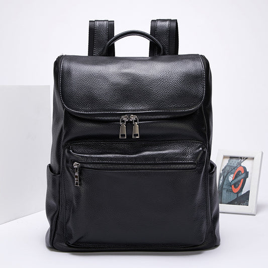 SOLVBAO 2025 New backpack bag, leather large-capacity travel bag, gender-neutral, both men and women can backpack, office workers travel computer bag