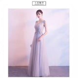 SOLVBAO Evening Dress for Women  New Banquet Slimming Bridesmaid Dress Long Host Dignified Elegant Art Exam