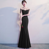 SOLVBAO Black Evening Dress  New Elegant Socialite Engagement Dress Award Ceremony Host Banquet Dress Summer