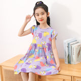 SOLVBAO 24 Summer Girls' Dress Children's Korean Princess Dress Cotton Silk Sleeveless Vest Skirt Little Girl Floral Skirt Wholesale