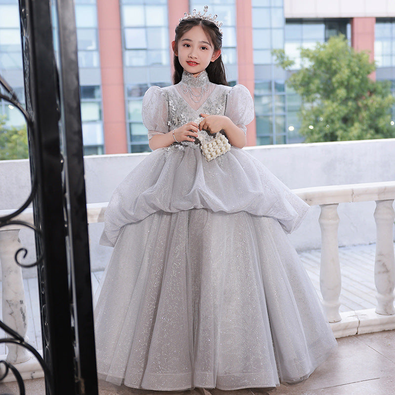 Children's Dress High-End Princess Dress Girl Host Catwalk Flower Girl Wedding Little Girl Piano Performance Costume