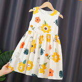 SOLVBAO Girls' Summer Dress Dress  New Children's Summer Sleeveless Cotton Dress Little Girl Fashionable Vest Princess Dress