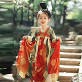 SOLVBAO Hanfu Girl Children's Ancient Costume Chinese Style Super Fairy Tang Suit Ancient Style Princess Girl Spring and Autumn Dress  New