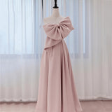 Banquet Evening Dress Female Socialite Temperament  New Arrival Princess Escape Pink Large Bow Fashion Toast Clothing