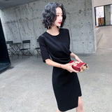 SOLVBAO Small Dress Women's Short Host Dress Elegant Socialite Daily Style Elegant Banquet Evening Dress