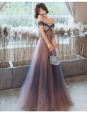 Solvbao Unique Gradient Sweetheart Long Formal Dress, Off Shoulder Eevning Dress Prom Dress