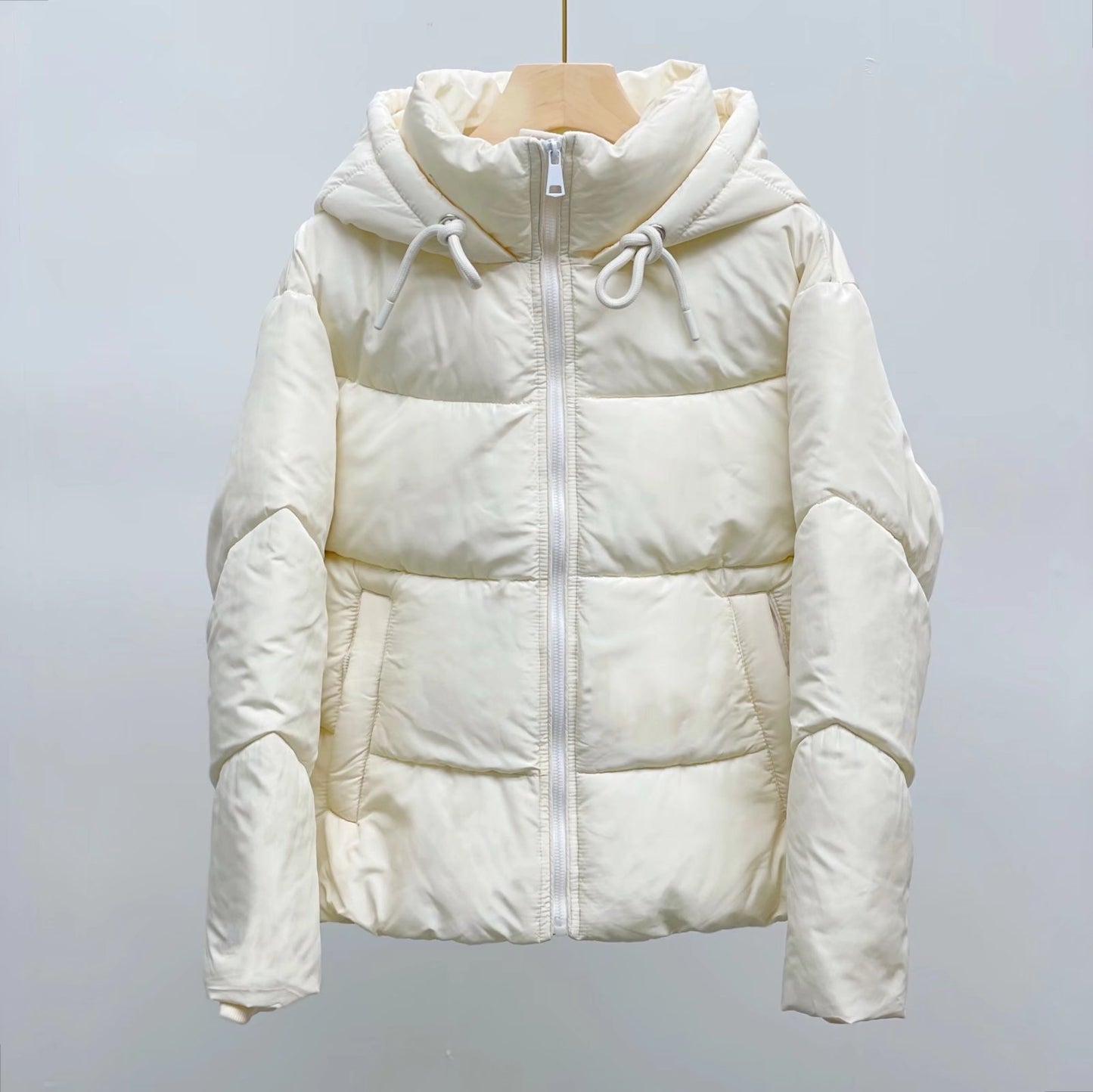 2025 autumn and winter new products European and American cross-border women's clothing urban simple casual hooded cotton jacket w027 9182
