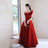 SOLVBAO Black Evening Dress New  New Satin Dress Texture Western Style Company Annual Meeting Graduation Dress Summer