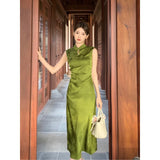 SOLVBAO Yi Qi Xia Lian Yu ~ New Chinese High-End Women's Clothing Dress  Summer High-End Improved Women's Cheongsam Dress 2024