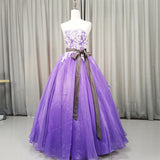 Solvbao Charming Handmade Organza Purple Sweet 16 Gown, Party Dress