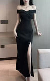 kamahe Fantasy Prom Dress Ideas, Off Shoulder Black Prom Dresses For Teens