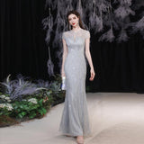 SOLVBAO Banquet Evening Dress  New Elegant Dress Long Sexy Fishtail Elegant Annual Meeting Host Dress for Women