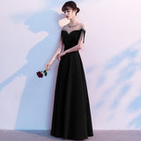 SOLVBAO Black Evening Dress  New Elegant Socialite Engagement Dress Award Ceremony Host Banquet Dress Summer