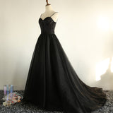 solvbao Charming Black Long Party Gowns, Black Evening Prom Dress