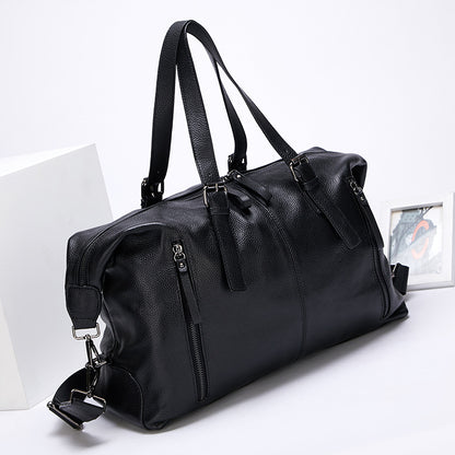 SOLVBAO 2025  new large-capacity travel bag, genuine leather fashion soft leather casual handbag, first-layer cowhide shoulder bag.