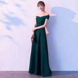 Solvbao Dark Green Spandex Long Party Dress, Green Prom Dress