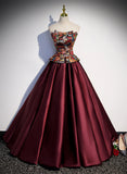 solvbao Wine Red Satin Off Shoulder Evening Dress, Wine Red Long Prom Dress