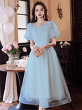 SOLVBAO High-End Evening Dress Female Adult Ceremony Graduation Senior Sense  Host Small Light Luxury Minority Temperament Gauze Skirt