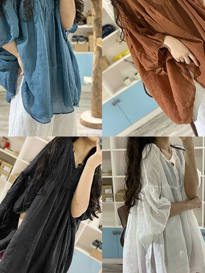 Japanese tops and shirts women's design sense niche high-end fat mm large size women's clothing summer literary loose retro t-shirt