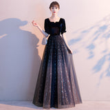 SOLVBAO Evening Dress for Women  New Starry Sky Elegant Fairy Banquet Dress Choir Host Performance Costume Wholesale