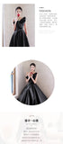 SOLVBAO Evening Dress Socialite Style Satin One-Shoulder Bow Black Host Adult Ceremony Birthday Banquet Bride Toast Dress