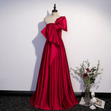 Banquet Evening Dress Female Socialite Temperament  New Arrival Princess Escape Pink Large Bow Fashion Toast Clothing