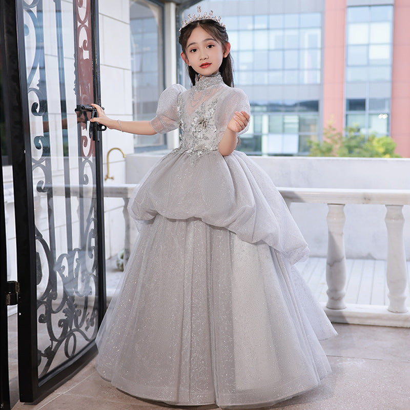 Children's Dress High-End Princess Dress Girl Host Catwalk Flower Girl Wedding Little Girl Piano Performance Costume