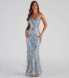 SOLVBAO Cross-Border New Arrival European and American Sexy V-neck Sequins Evening Gown Elegant Banquet Party Party Dress